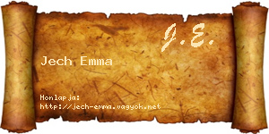 Jech Emma névjegykártya